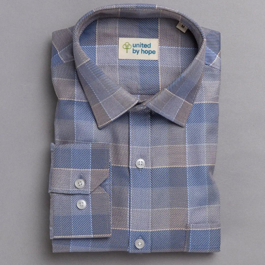 Pecan Blue Checks ShirtUnited By Hope