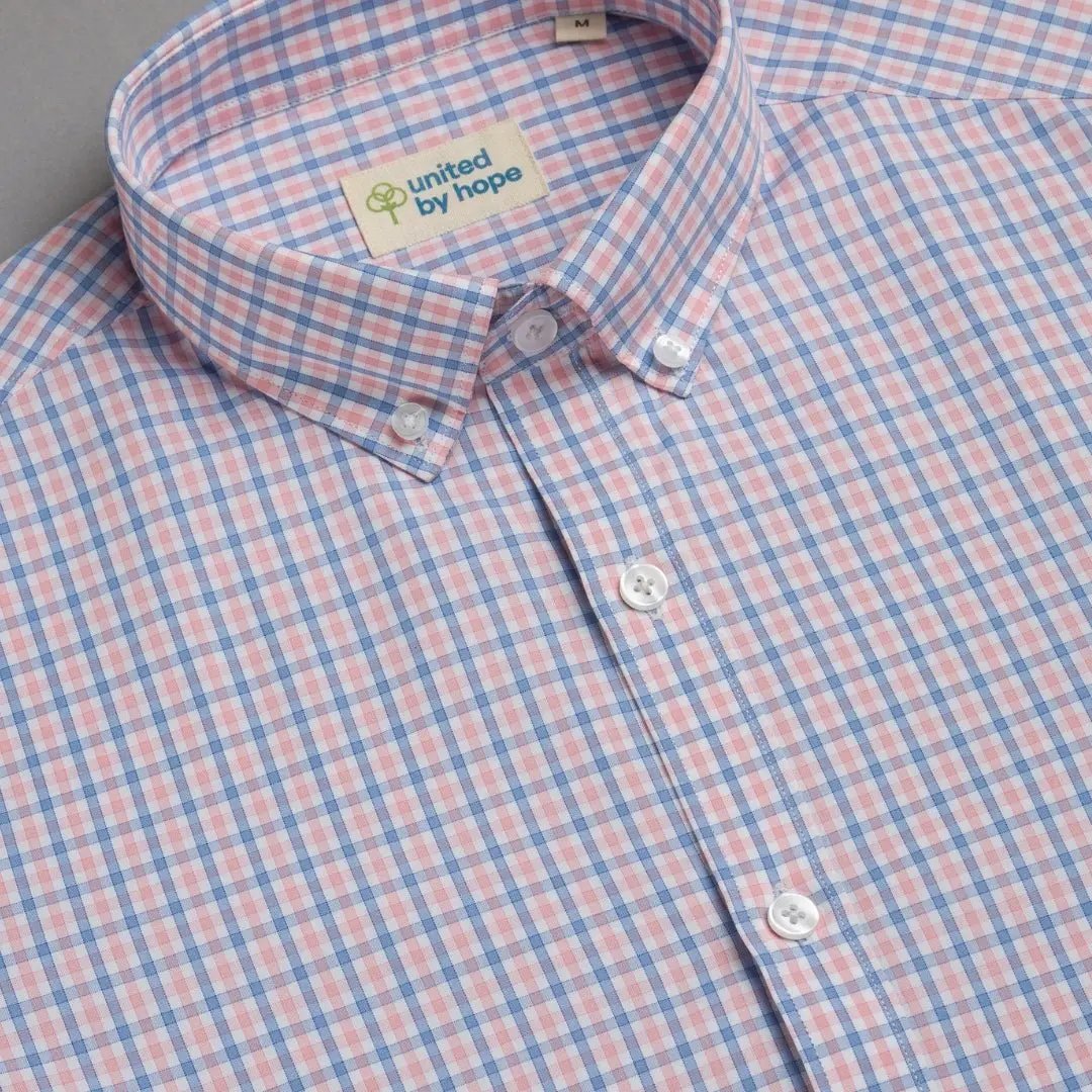 Pink Icing Button Down Checks ShirtUnited By Hope