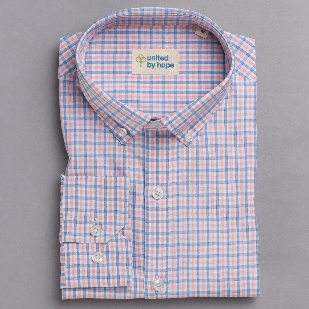 Pink Icing Button Down Checks ShirtUnited By Hope