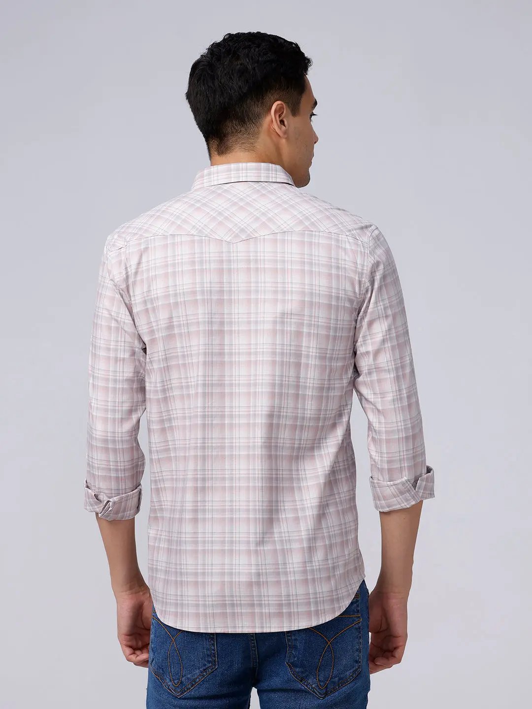 Pink and Grey Checks Twill ShirtUnited By Hope