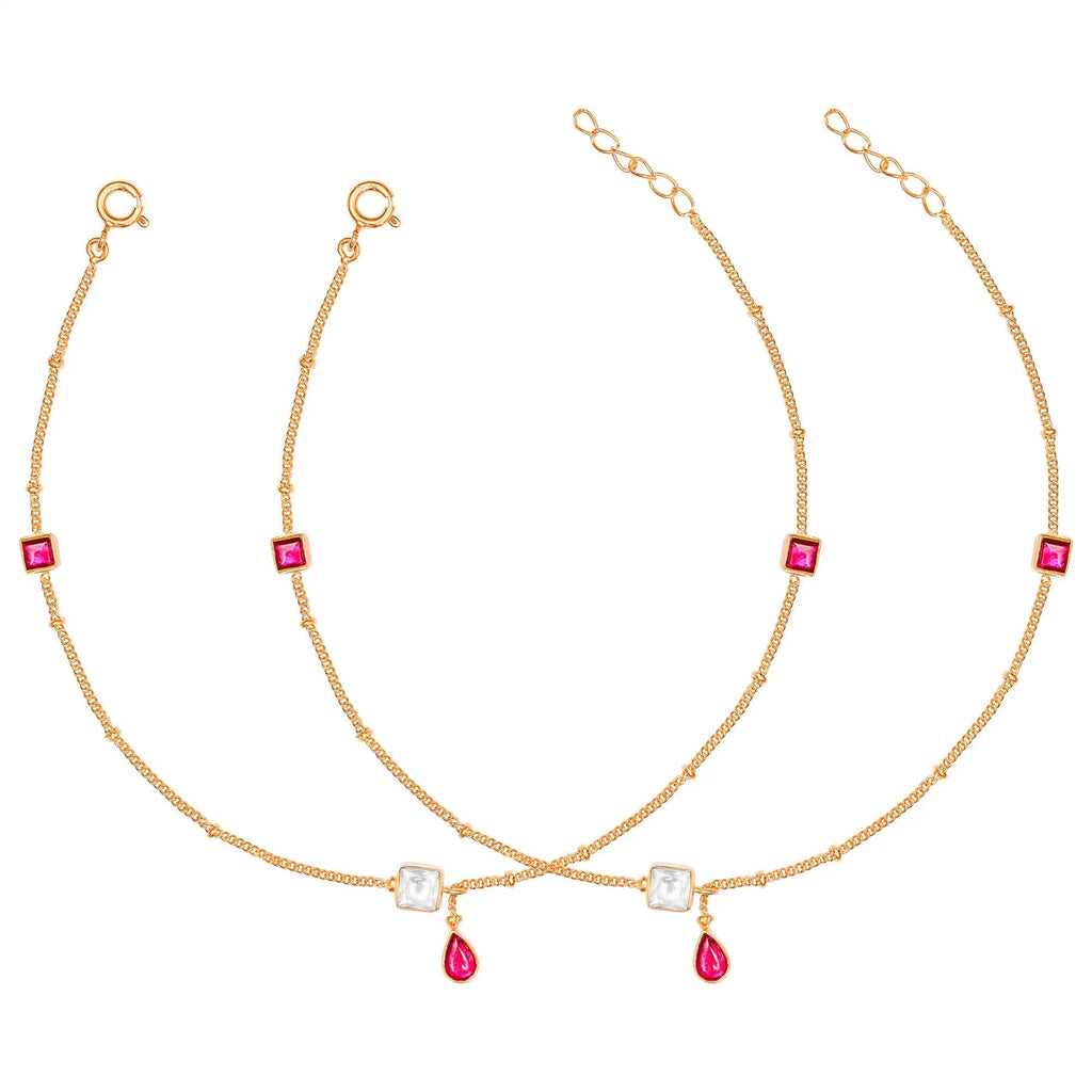 Polki And Kemp Silver 92.5 anklet
