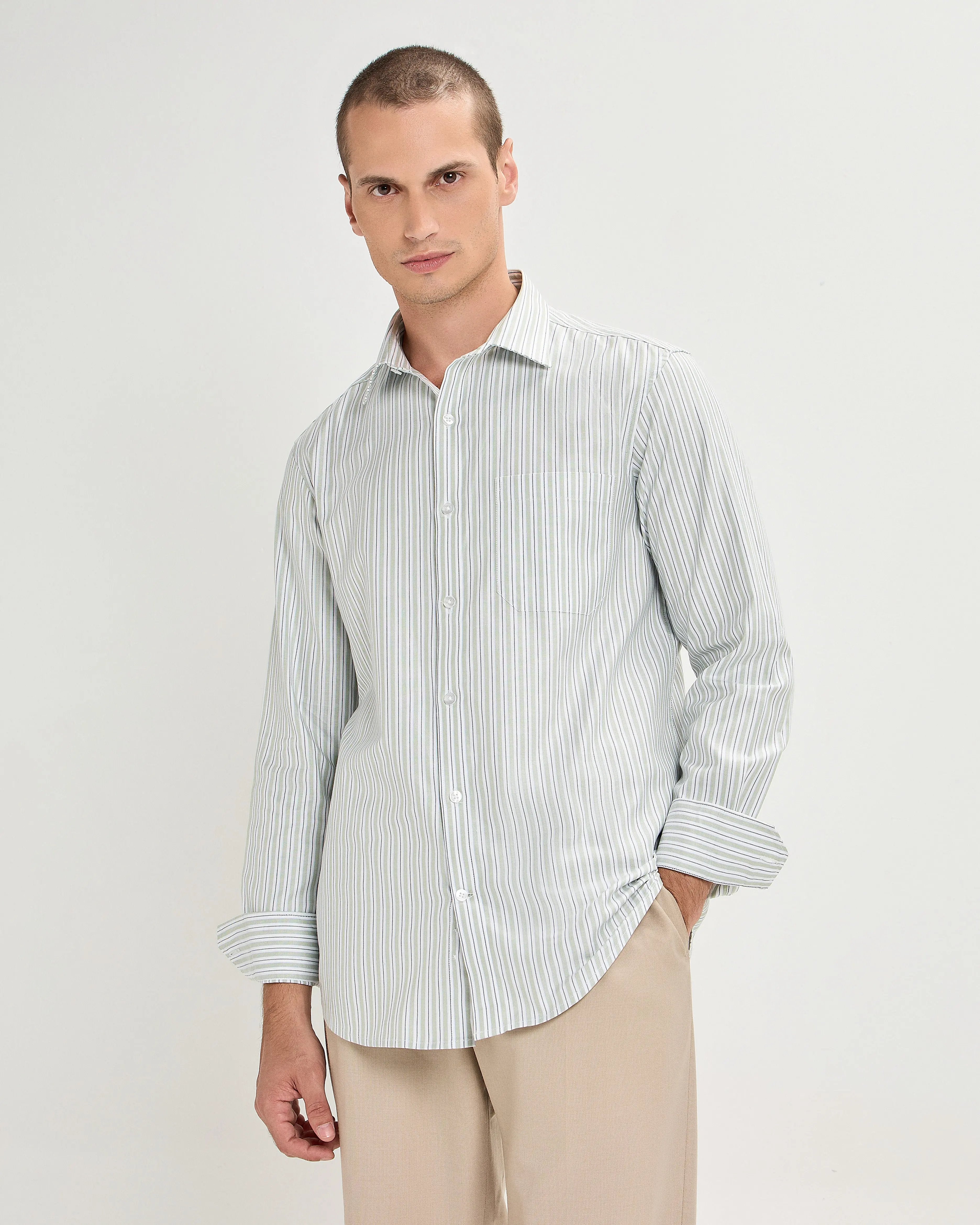Puritan Green Striped ShirtUnited By Hope