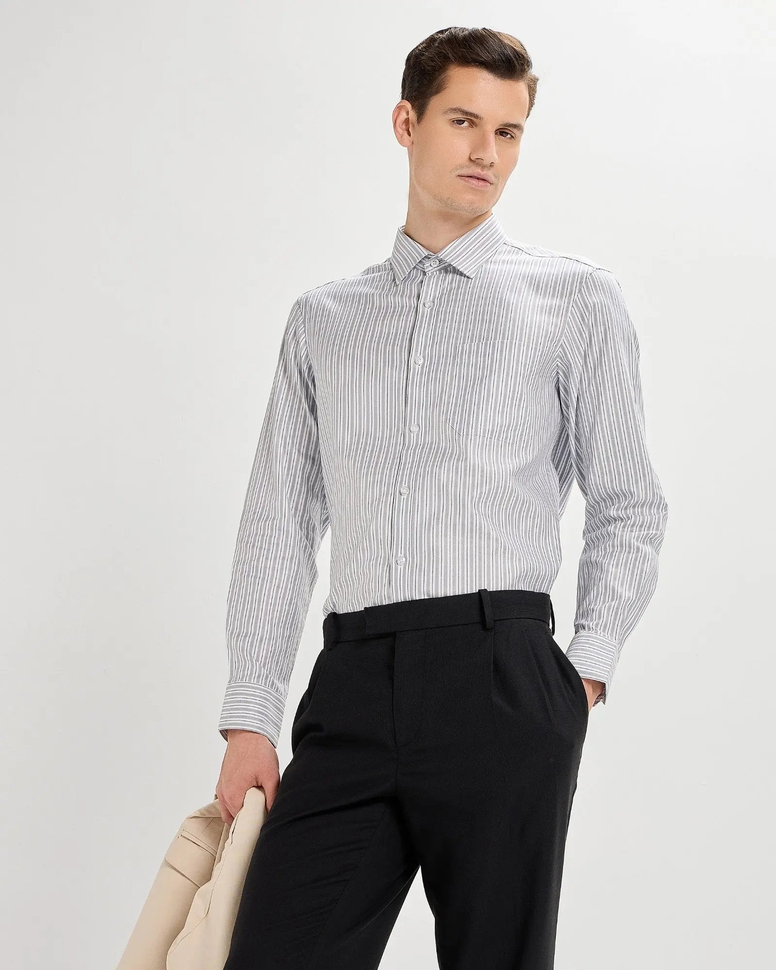 Puritan Grey Striped ShirtUnited By Hope