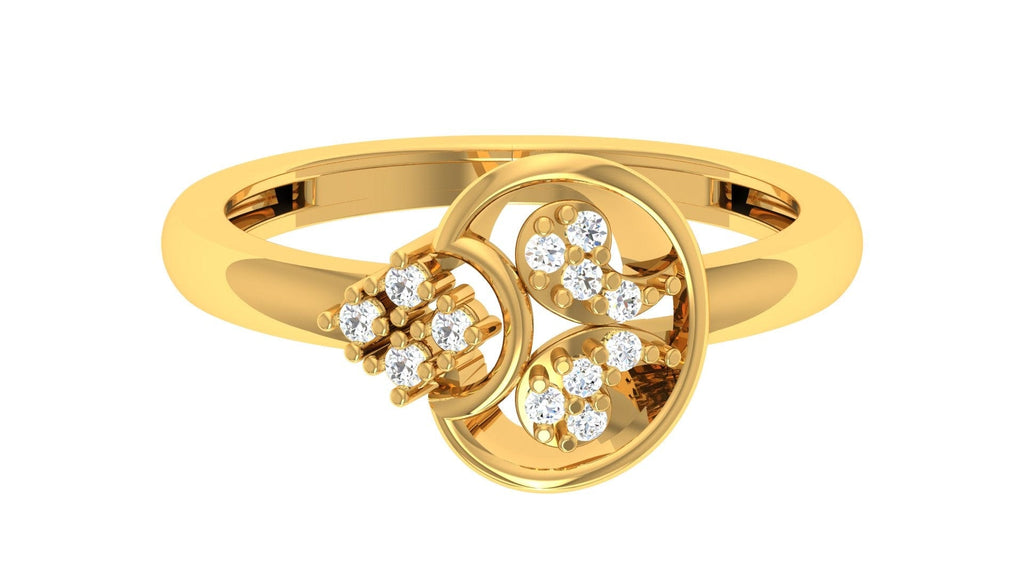 92.5 silver zircon luna twist ring