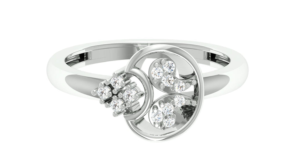 92.5 silver zircon luna twist ring