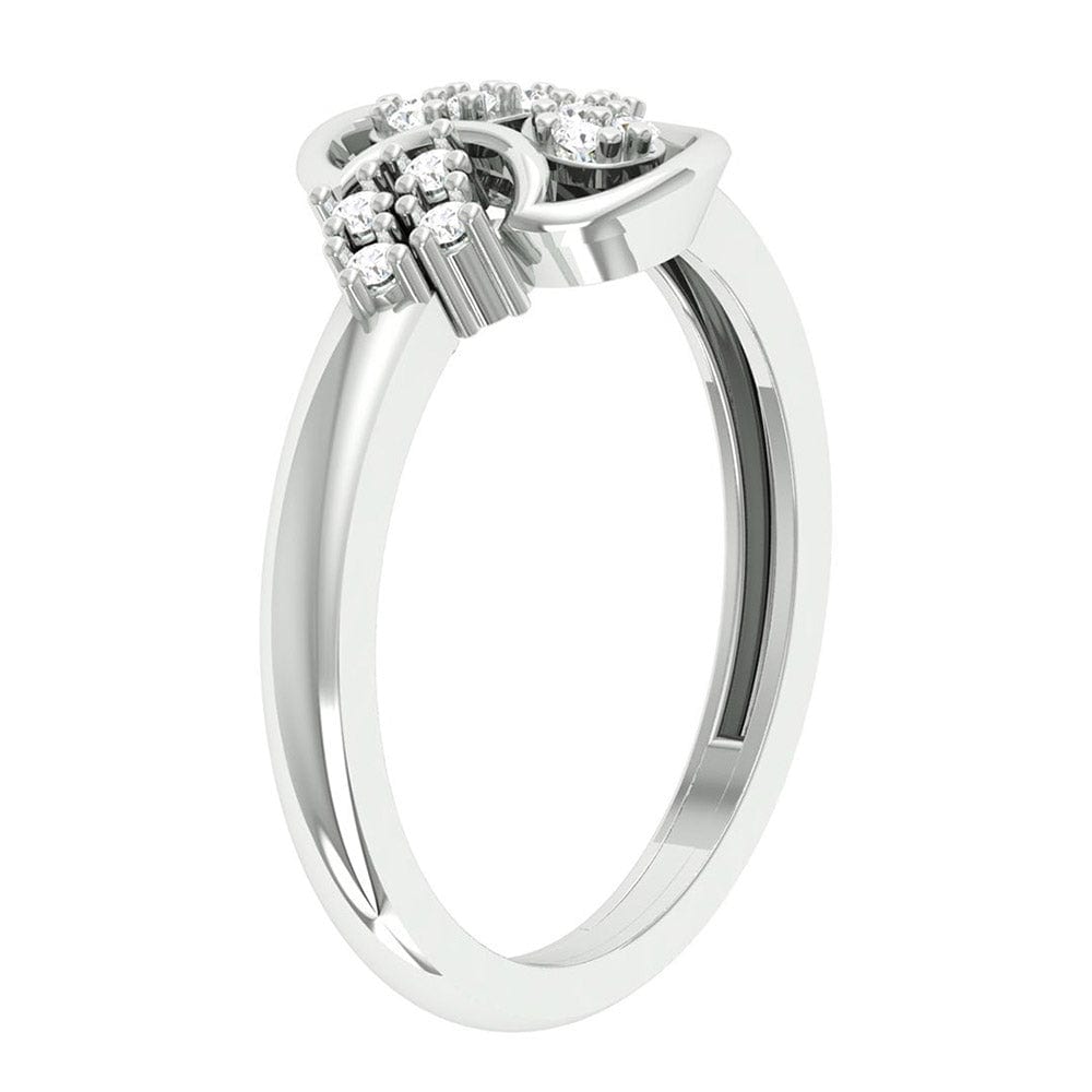 92.5 silver zircon luna twist ring