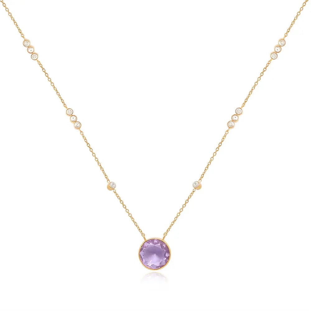Silver 92.5 Lavender Necklace