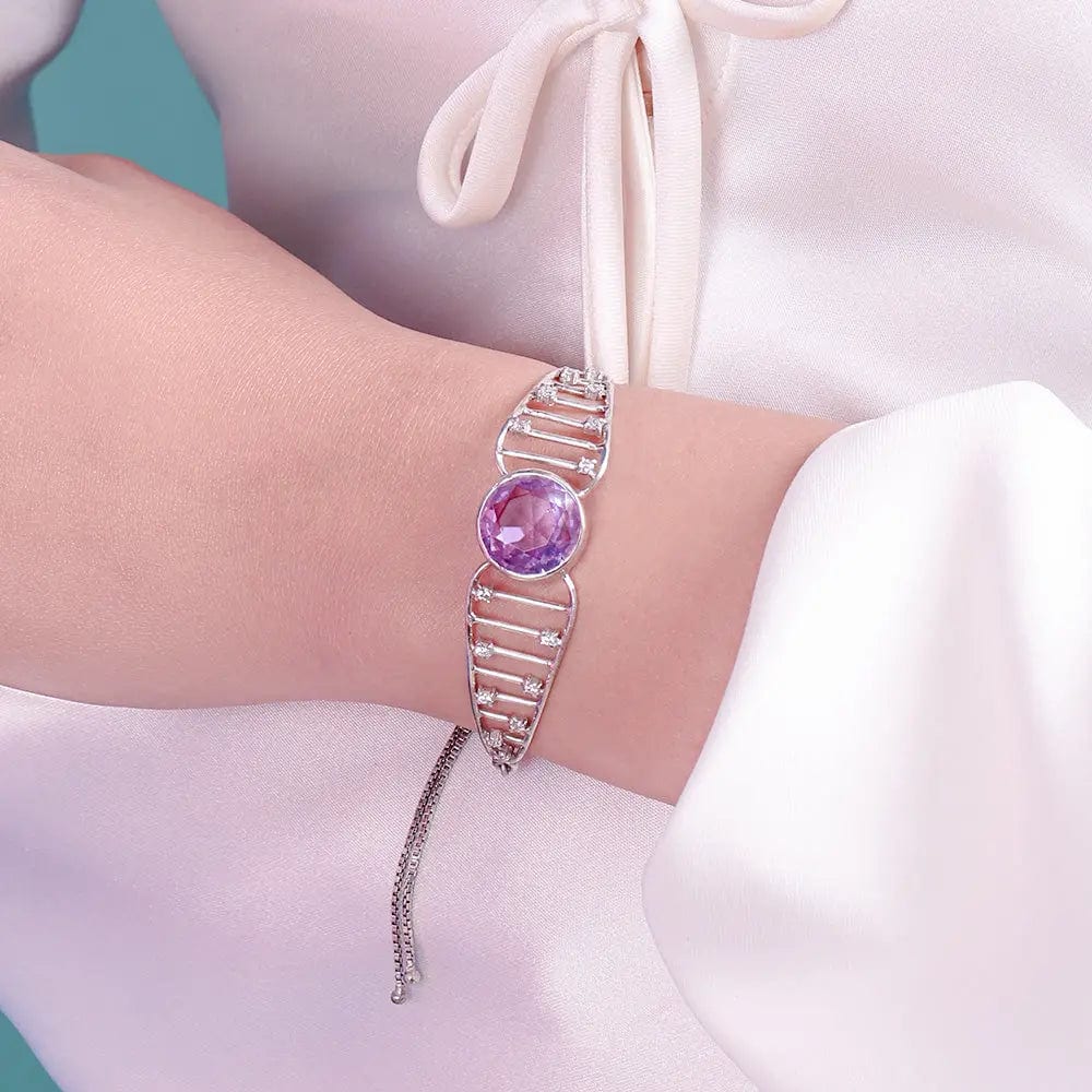 Silver 92.5 Lavender Bracelet