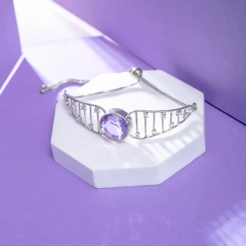 Silver 92.5 Lavender Bracelet