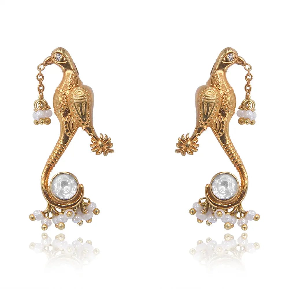 SILVER 92.5 PARROT BIRD EARRING