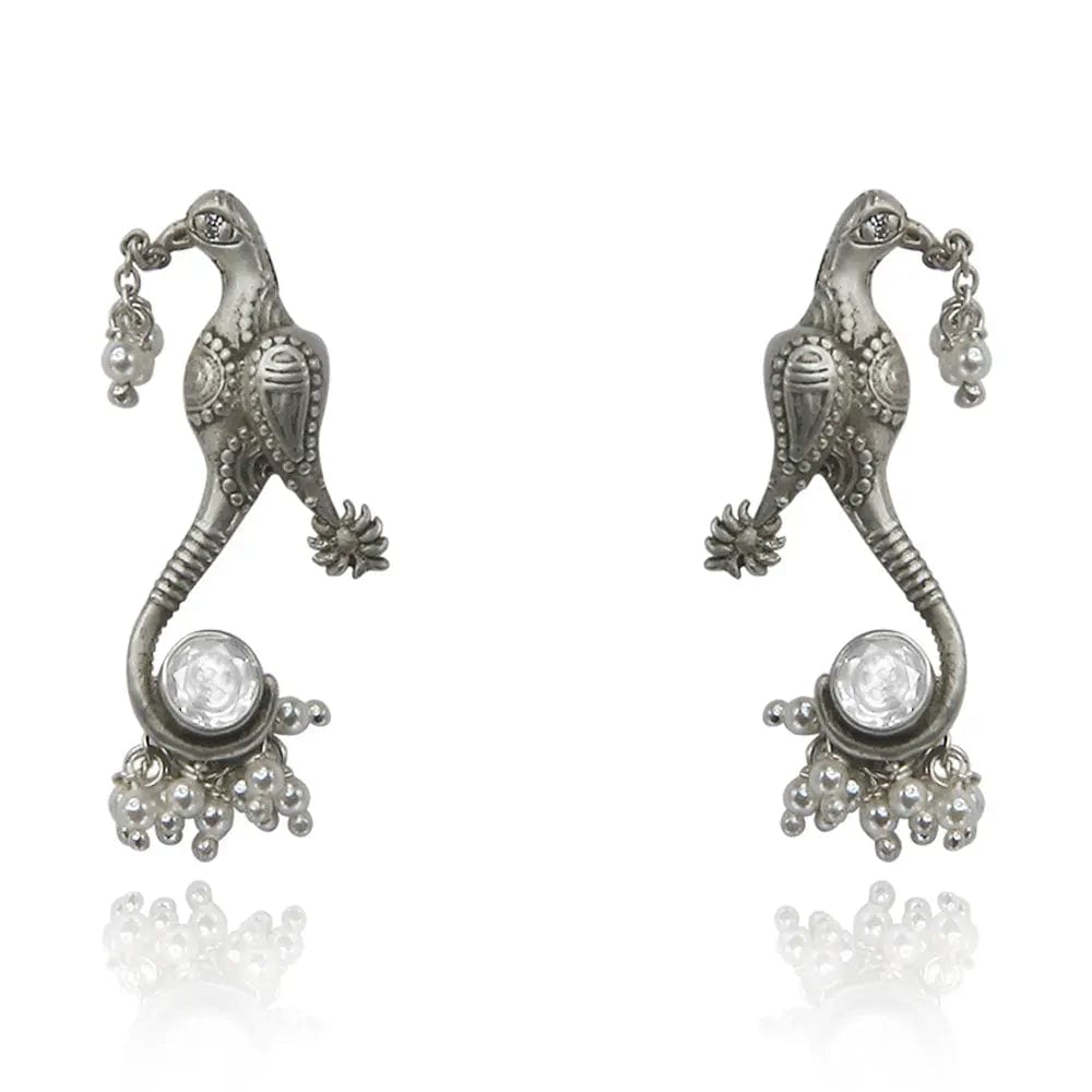 SILVER 92.5 PARROT BIRD EARRING