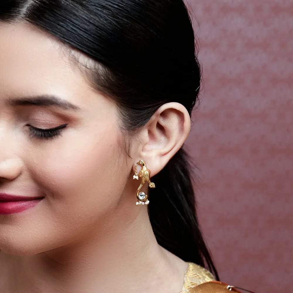 SILVER 92.5 PARROT BIRD EARRING