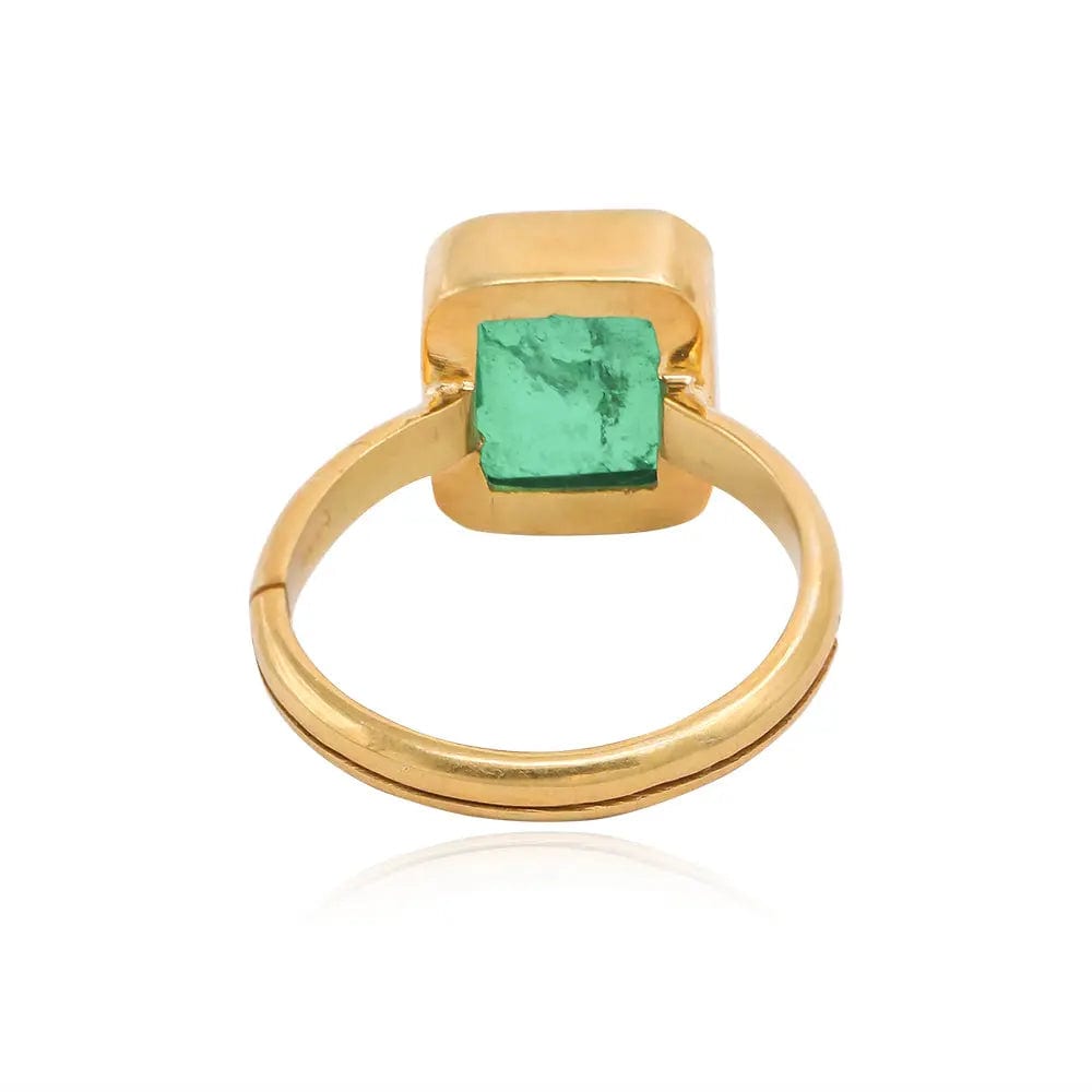 SILVER 92.5 green sparkling RING