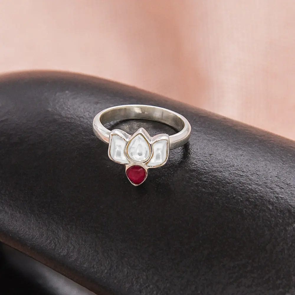 SILVER LOTUS RING