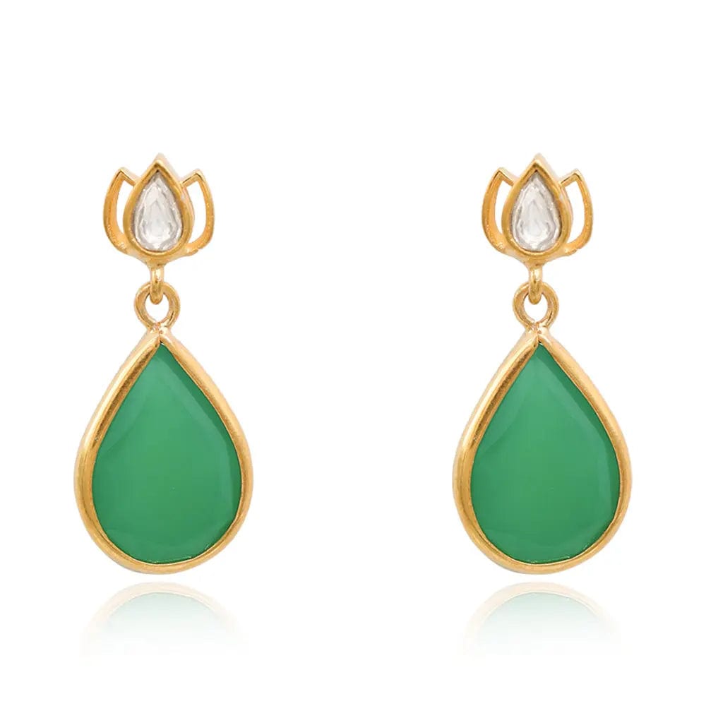SITAYAN Silver Green Pear Drops