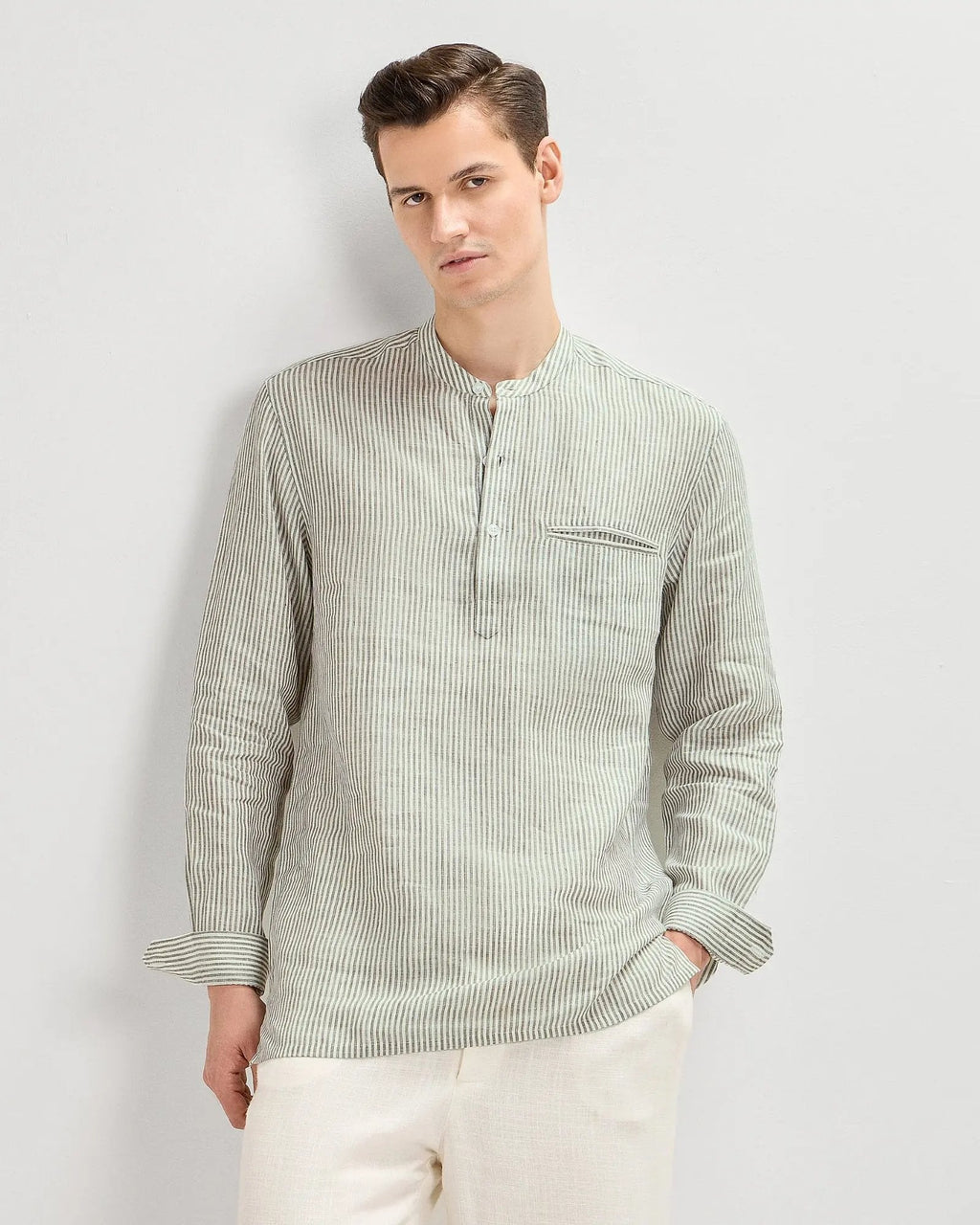 Seagrass Striped Linen ShirtUnited By Hope