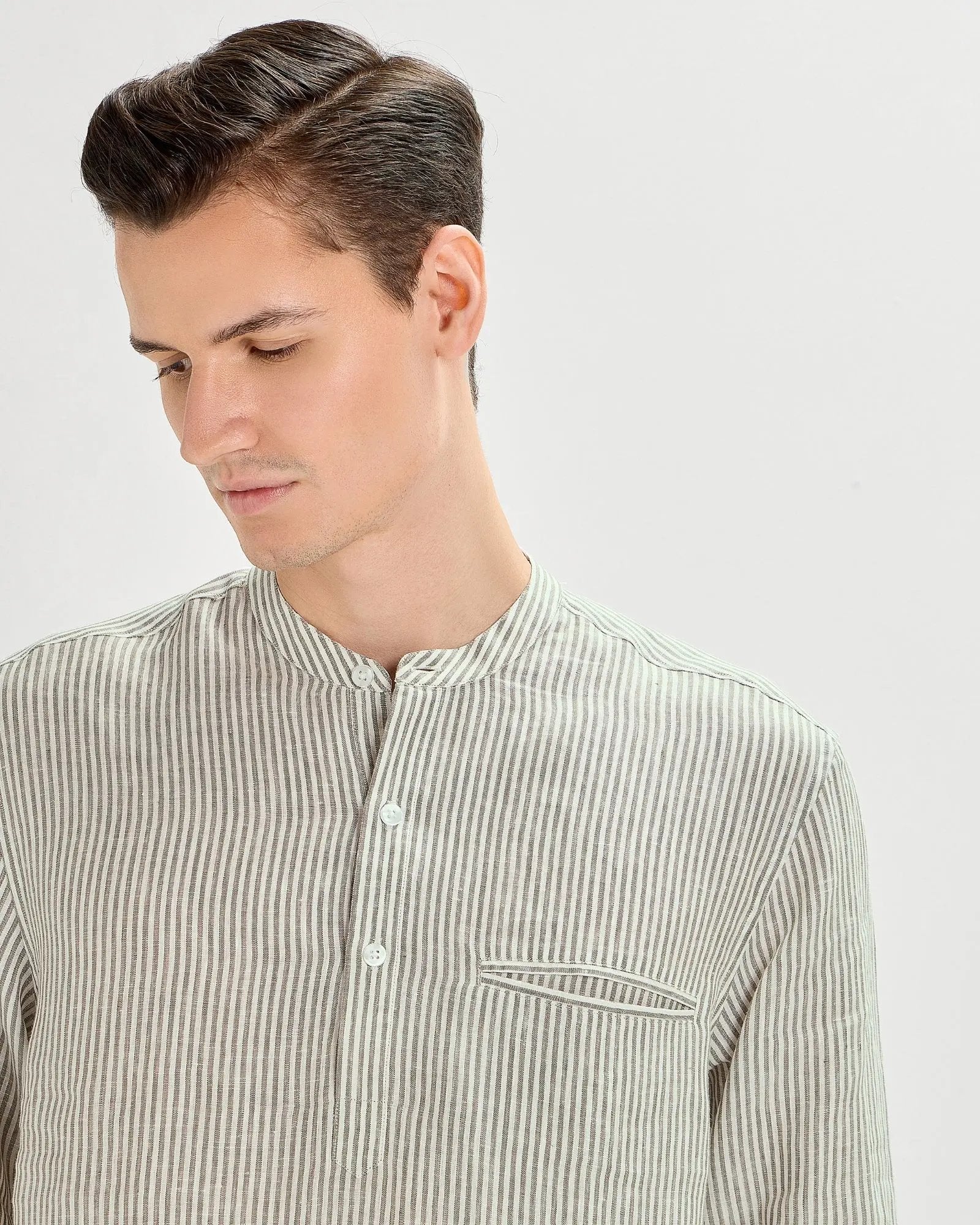 Seagrass Striped Linen ShirtUnited By Hope
