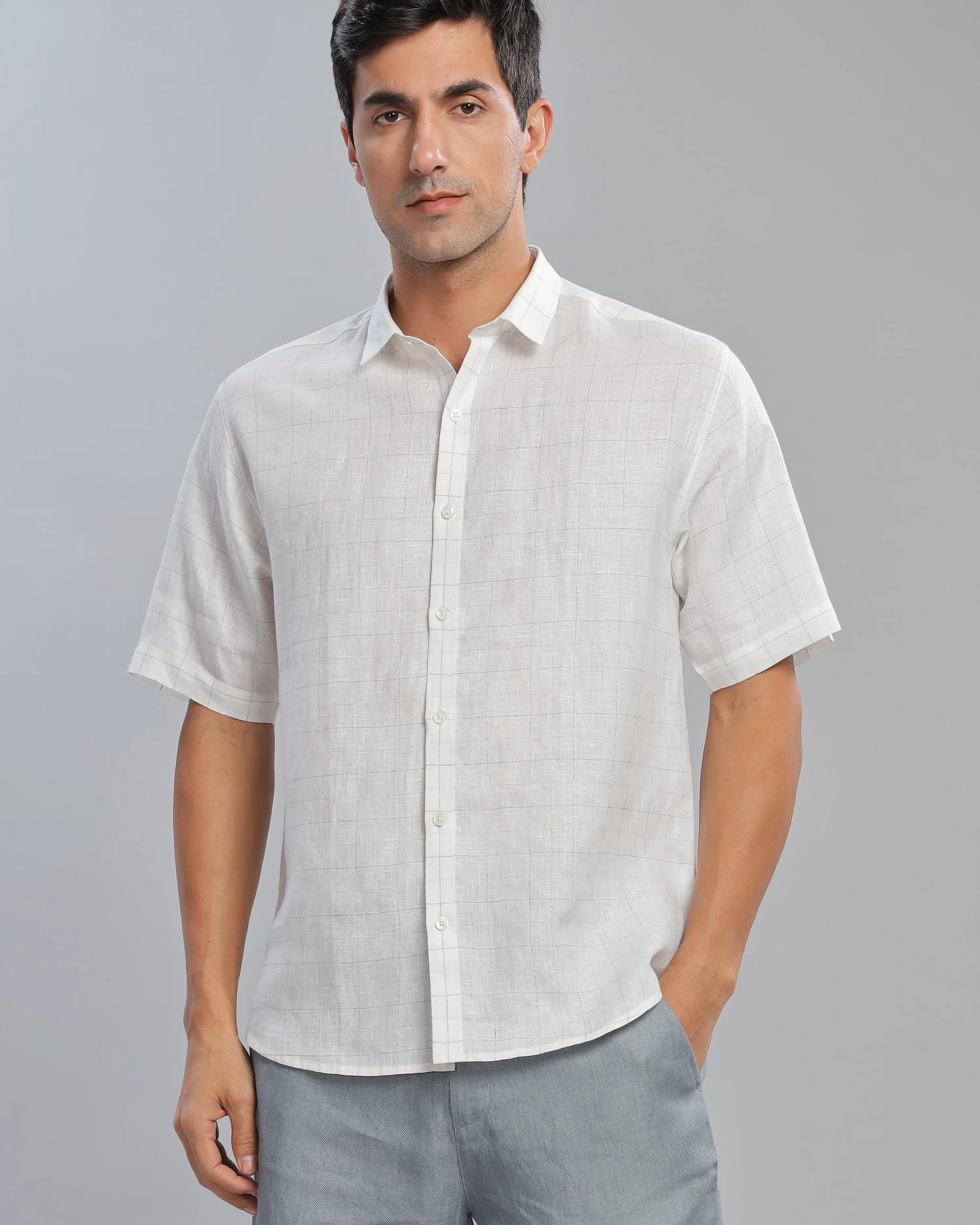 Seedpearl Checked Linen ShirtUnited By Hope