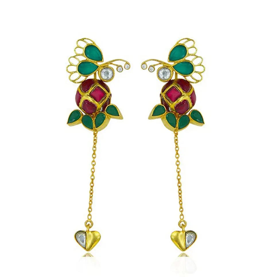 Silver 2-in-1 Titli Earring
