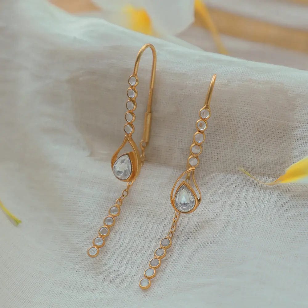 Silver 92.5 Aam Ras Sui Dhaga Earring
