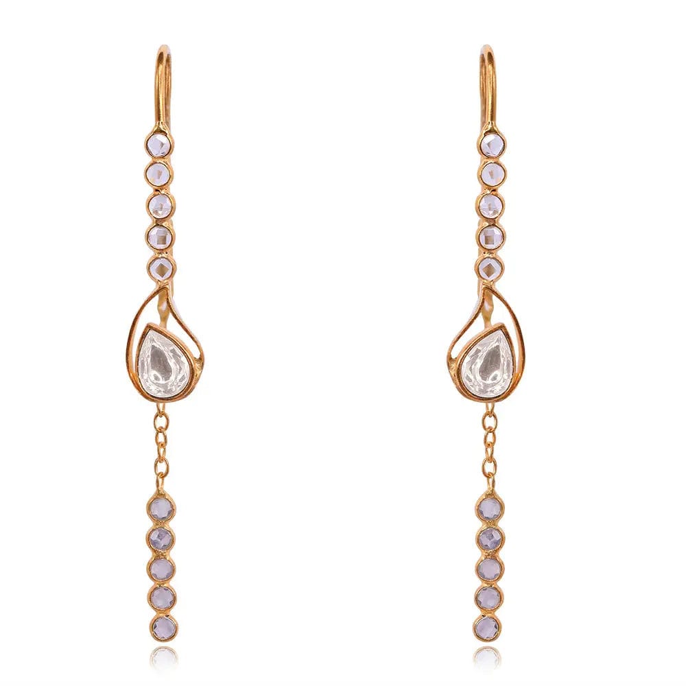 Silver 92.5 Aam Ras Sui Dhaga Earring