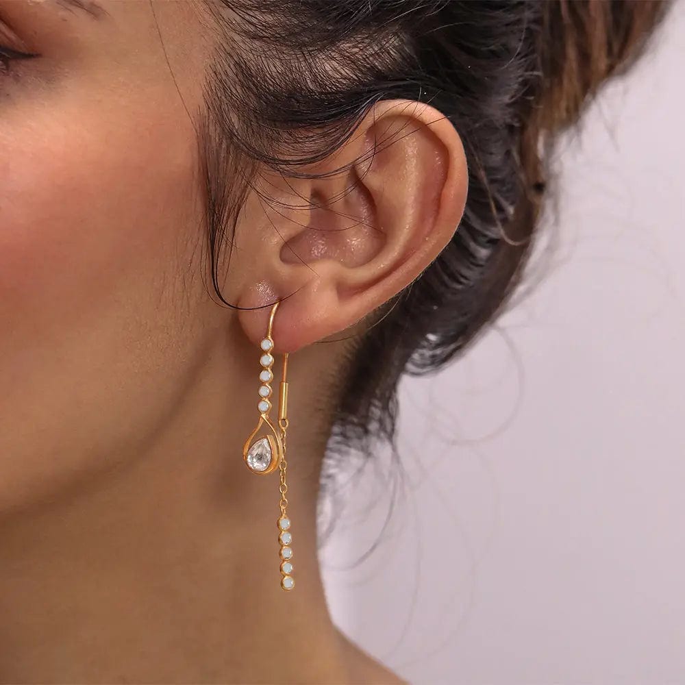 Silver 92.5 Aam Ras Sui Dhaga Earring