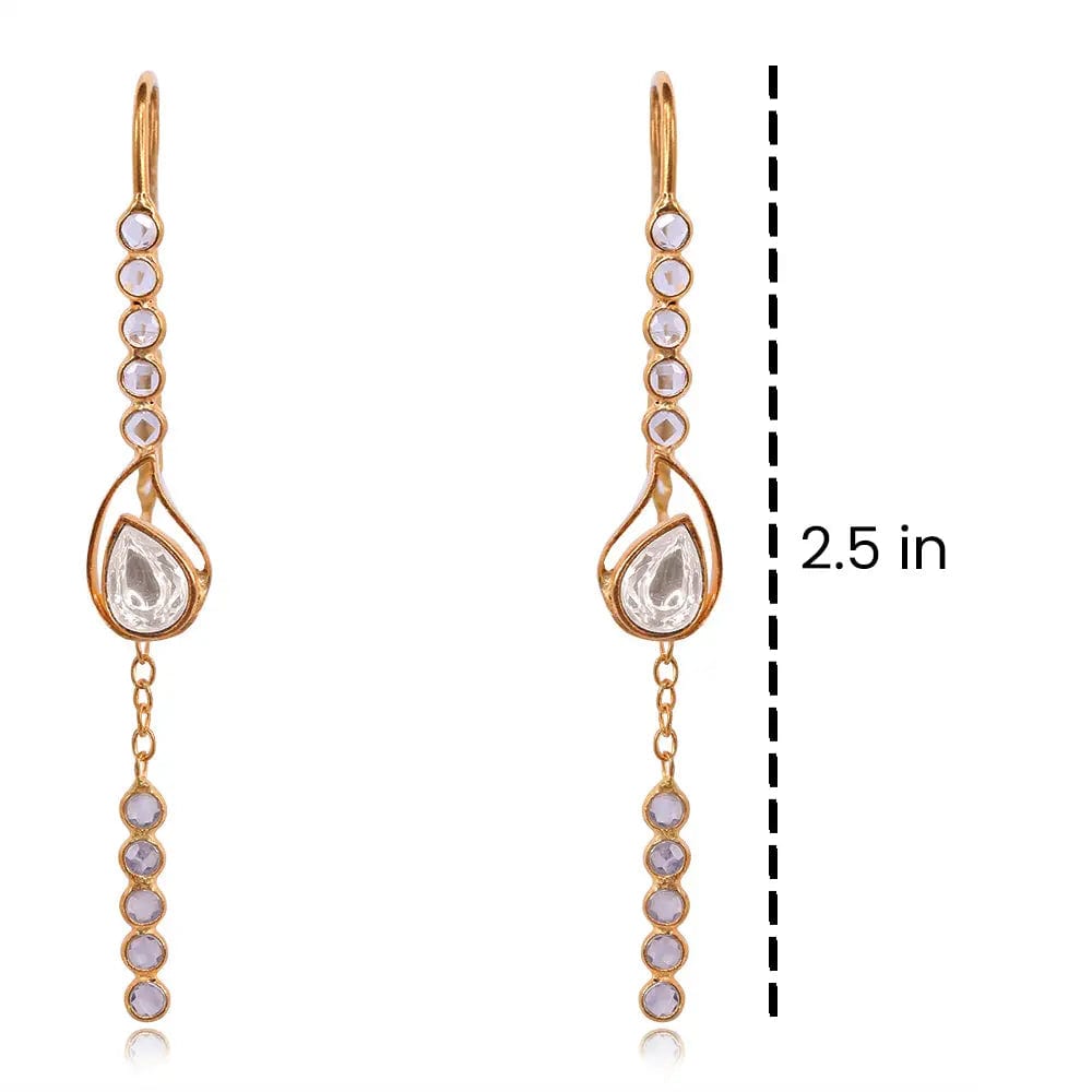 Silver 92.5 Aam Ras Sui Dhaga Earring