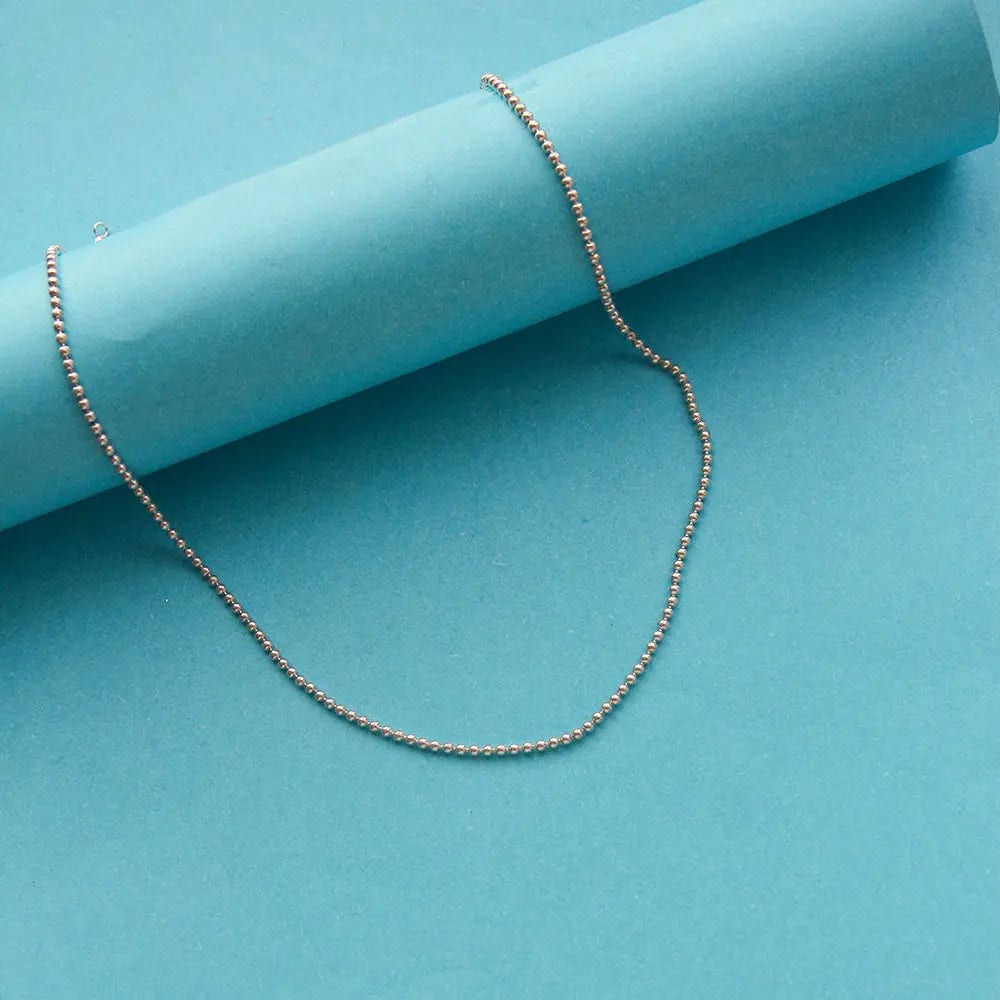 Silver 92.5 Beads Chain For Men