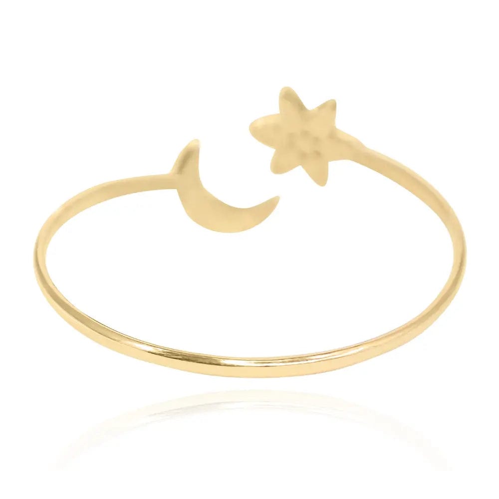 Silver 92.5 Chand And Star Cuff