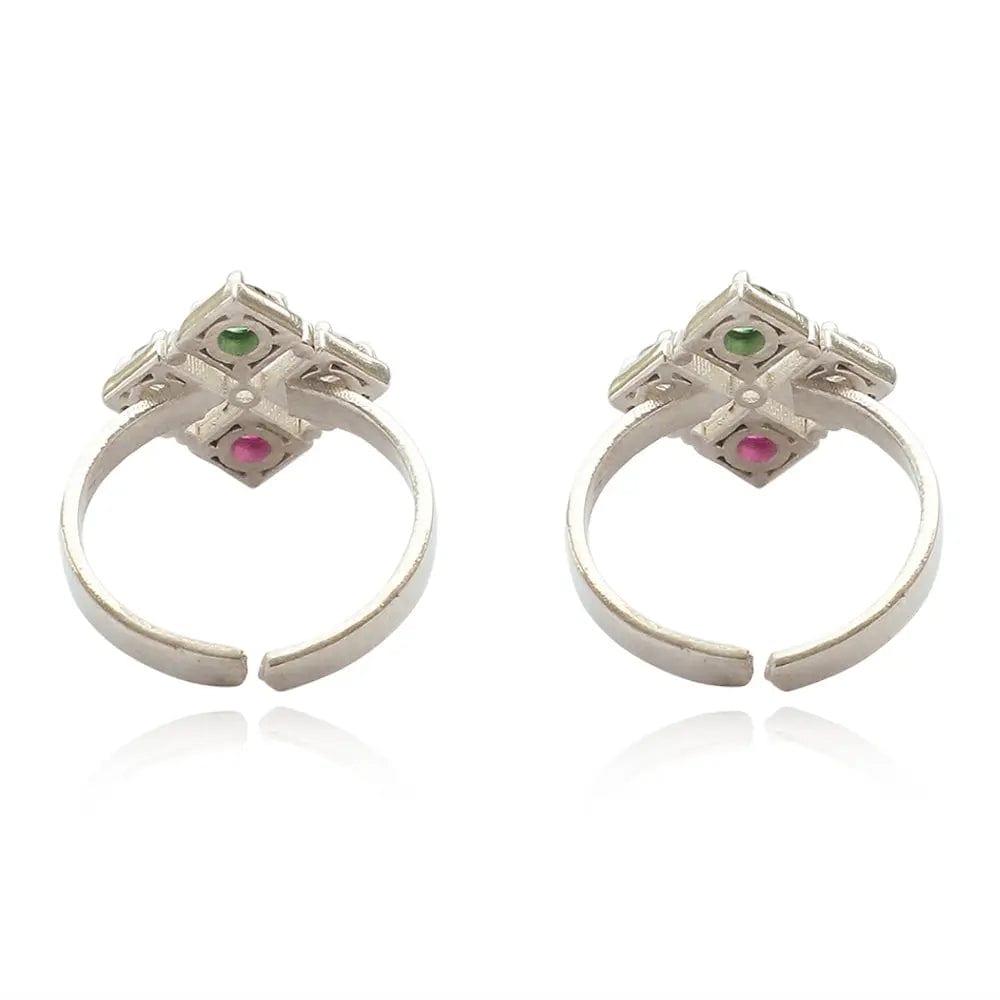 Silver 92.5 Diamond Zircon Toe Ring