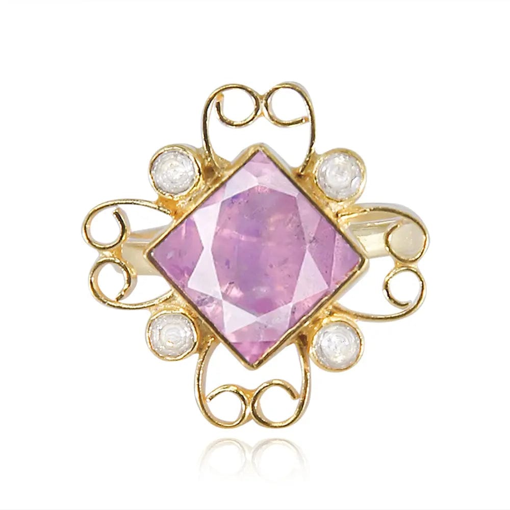 Silver 92.5 Gulabo square Ring