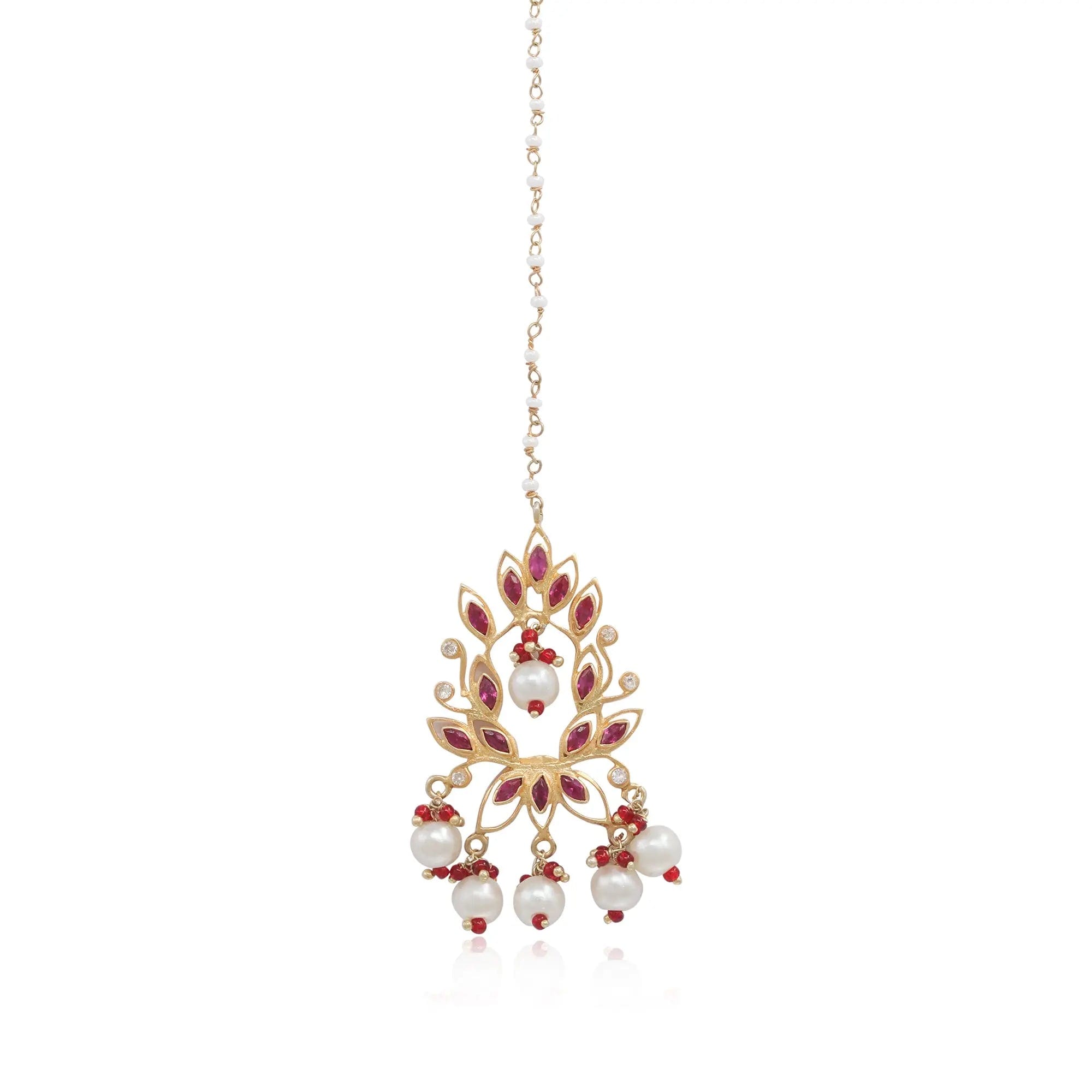 Silver 92.5 Kundan  Maangtikka