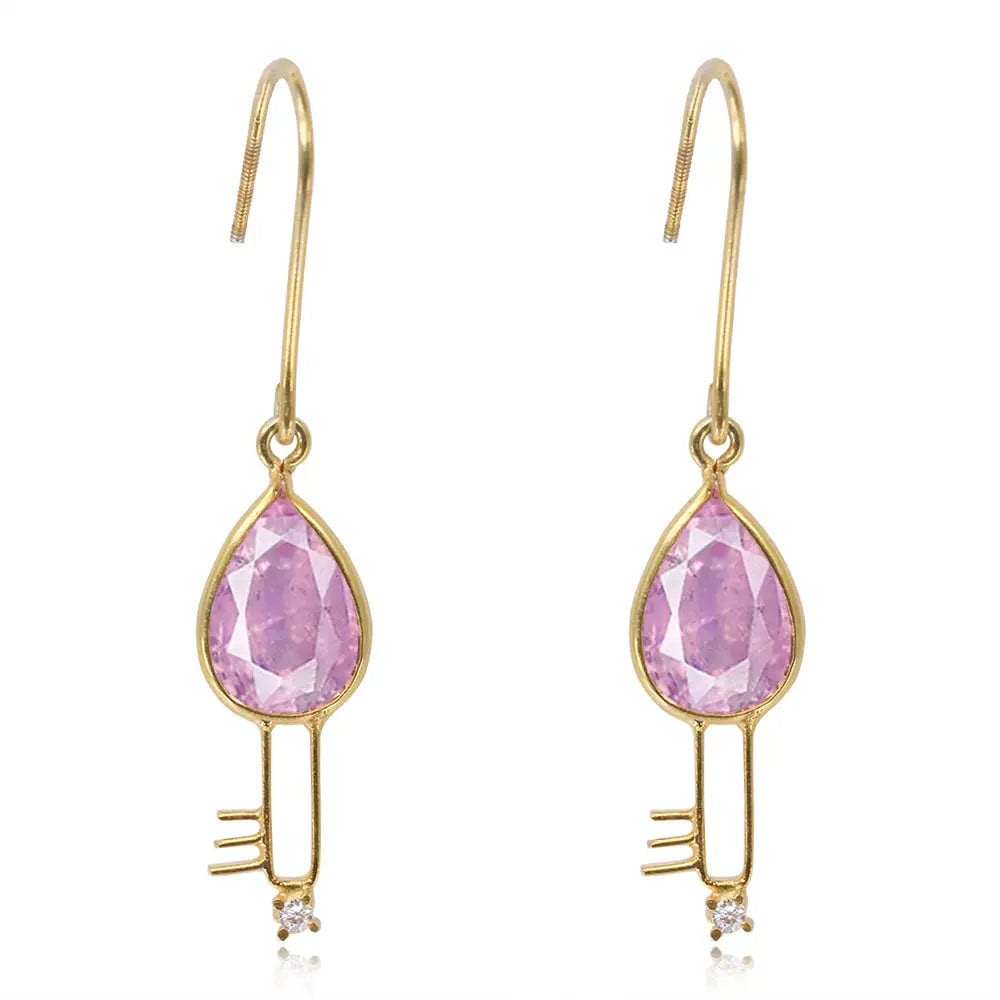Silver 92.5 Lock And Key Sui Dhaga Earrings