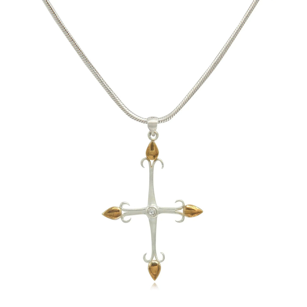 Silver 92.5 Men's Cross Pendant