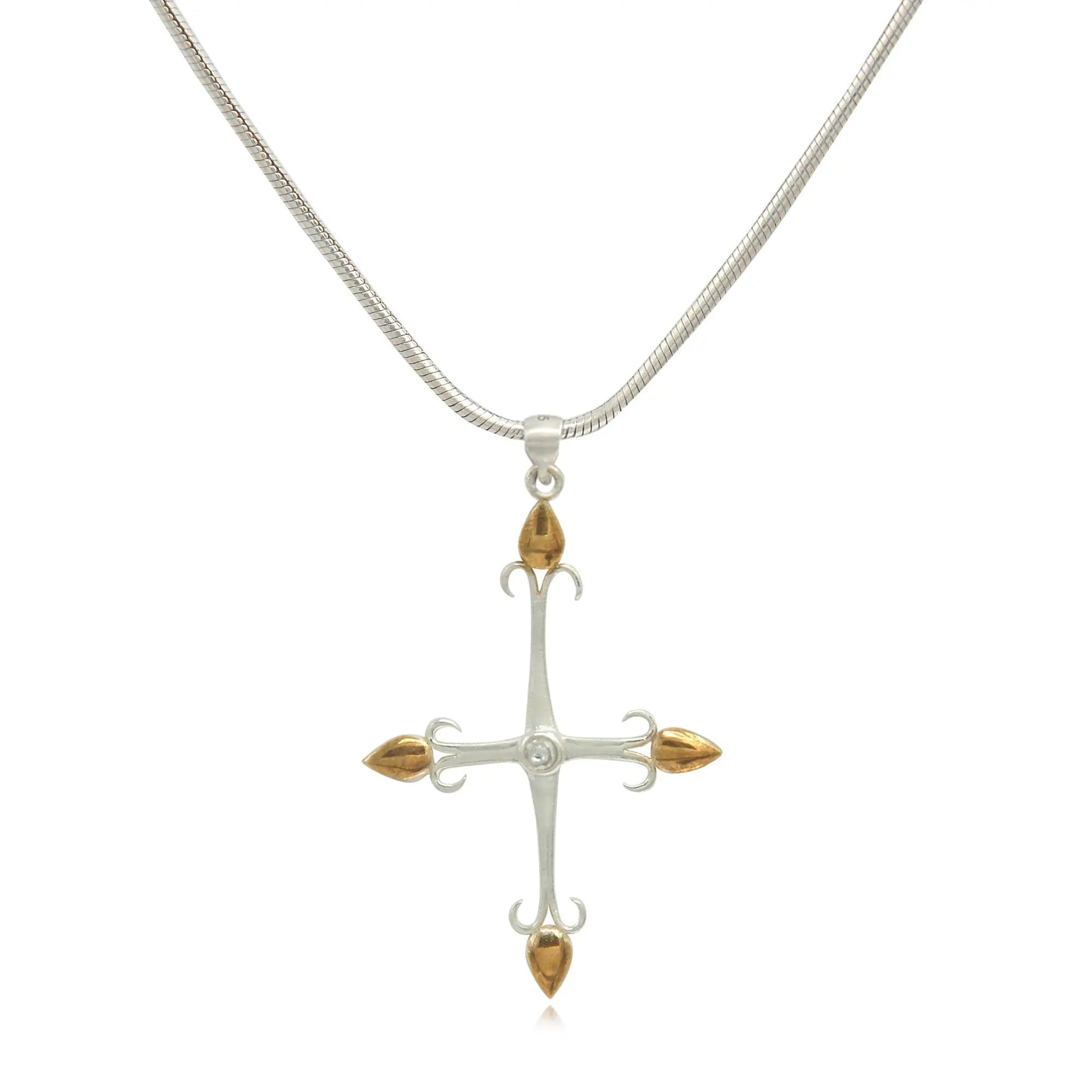 Silver 92.5 Men's Cross Pendant