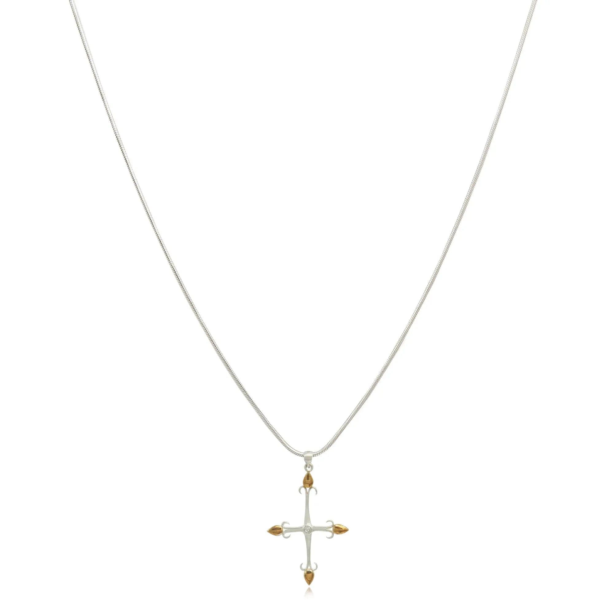 Silver 92.5 Men's Cross Pendant