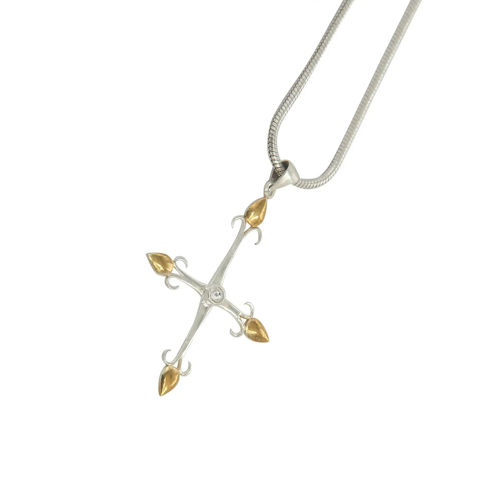 Silver 92.5 Men's Cross Pendant