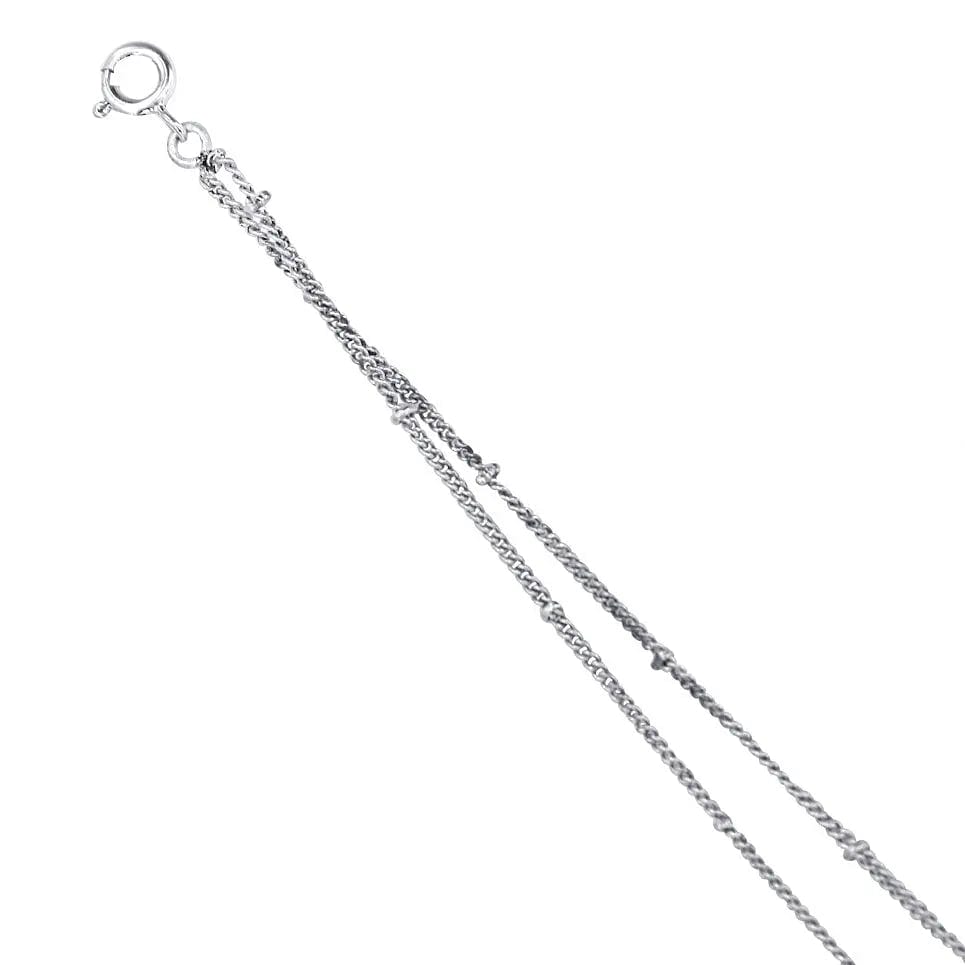 Silver 92.5  Oxidize Butterfly Necklace