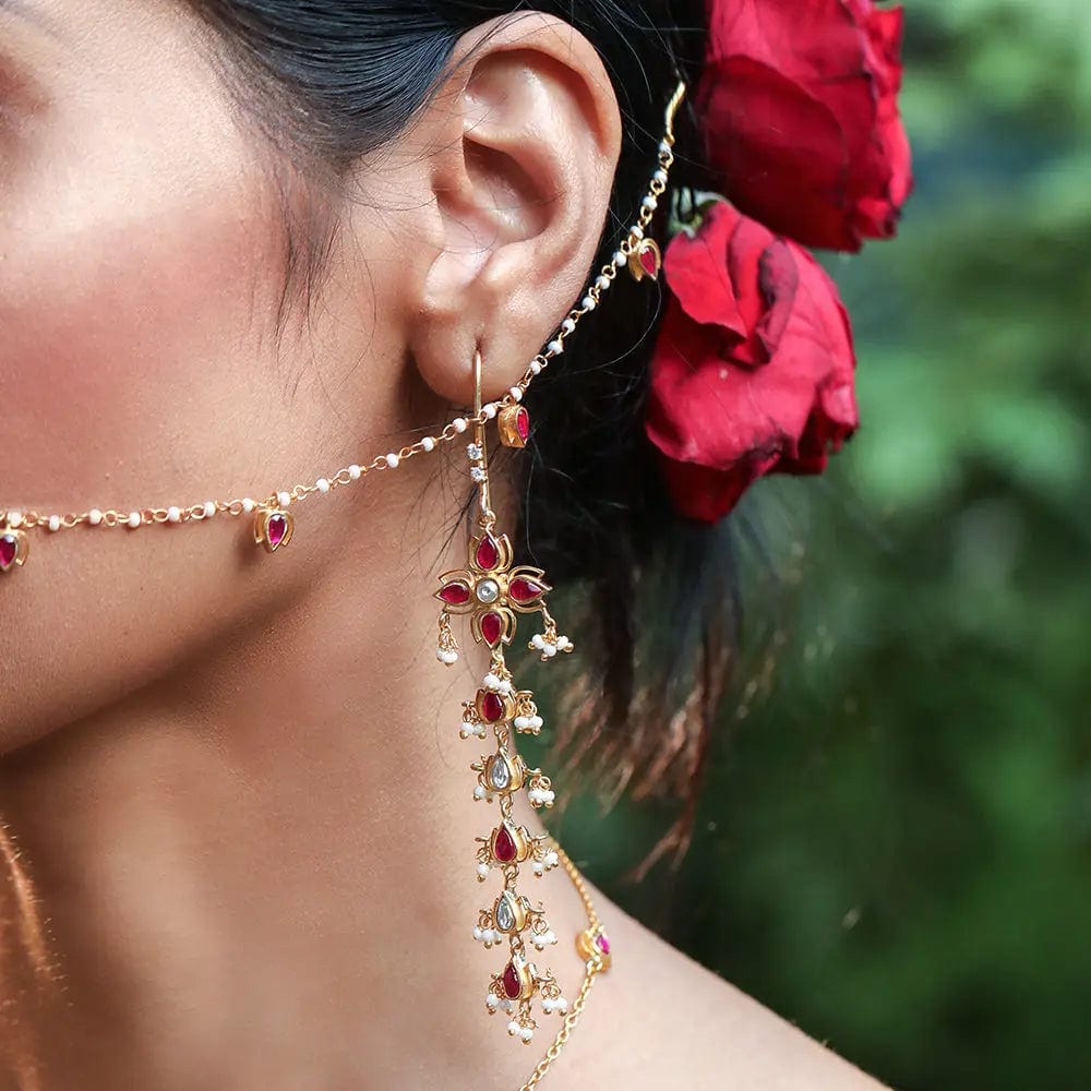 Silver 92.5 Sitayan Sui Dhaga earrings
