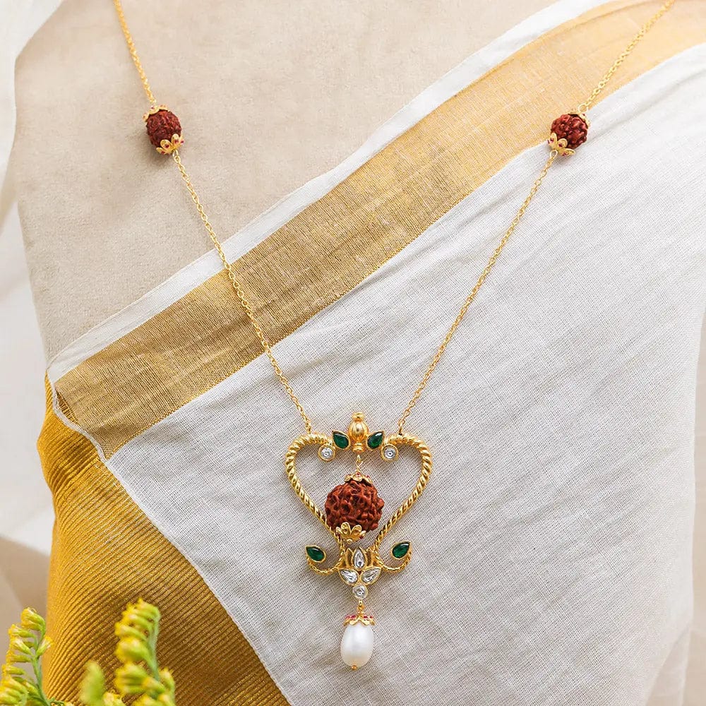 Silver 92.5 Rudraksh Necklace