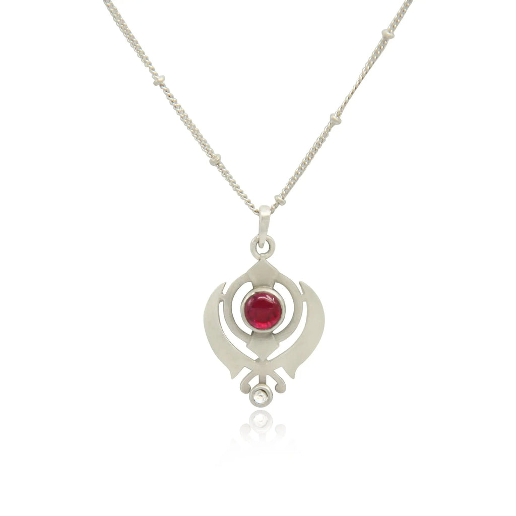 Silver 92.5 Women's Khanda Pendant