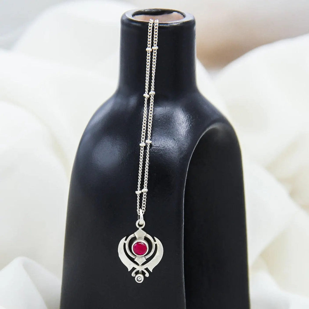 Silver 92.5 Women's Khanda Pendant