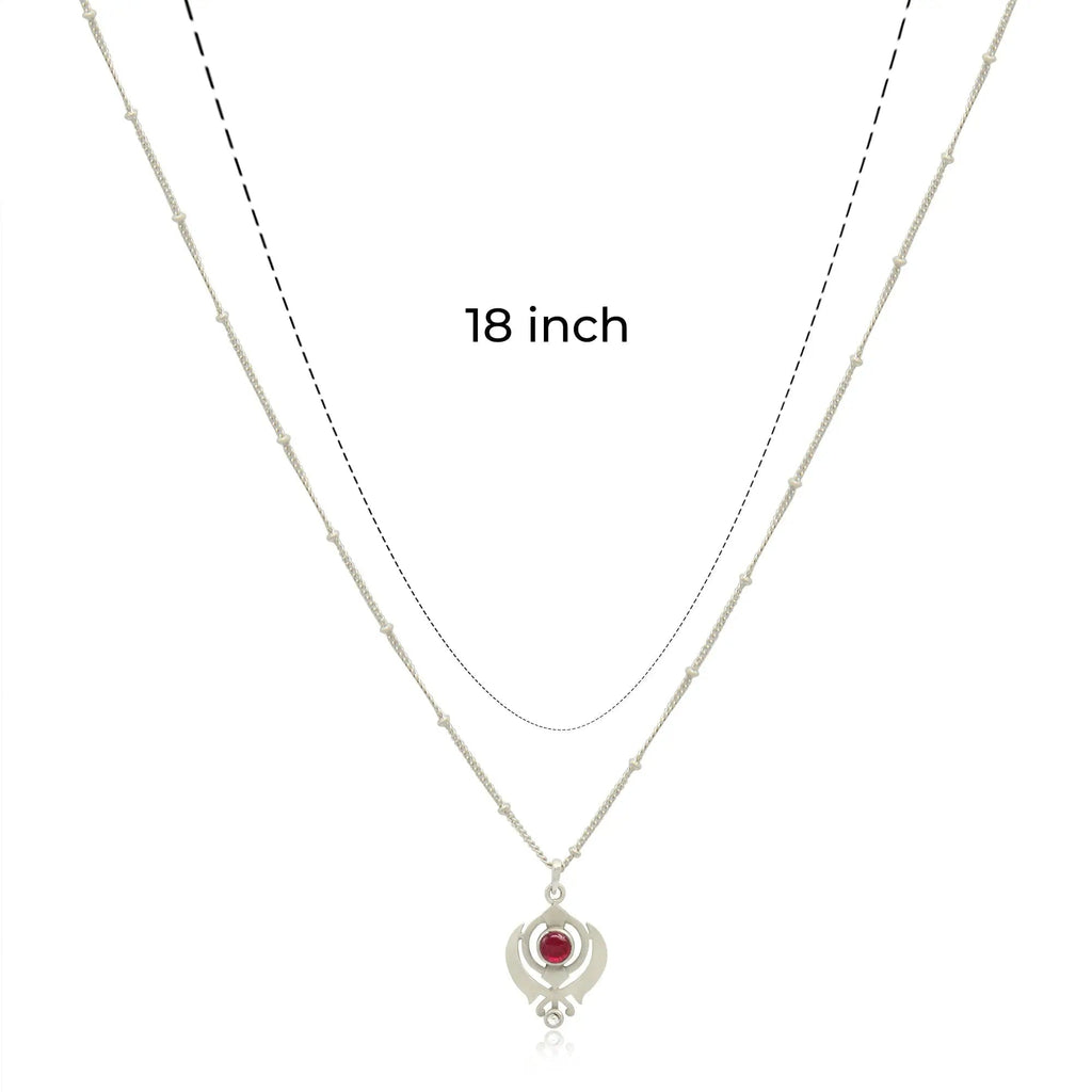 Silver 92.5 Women's Khanda Pendant