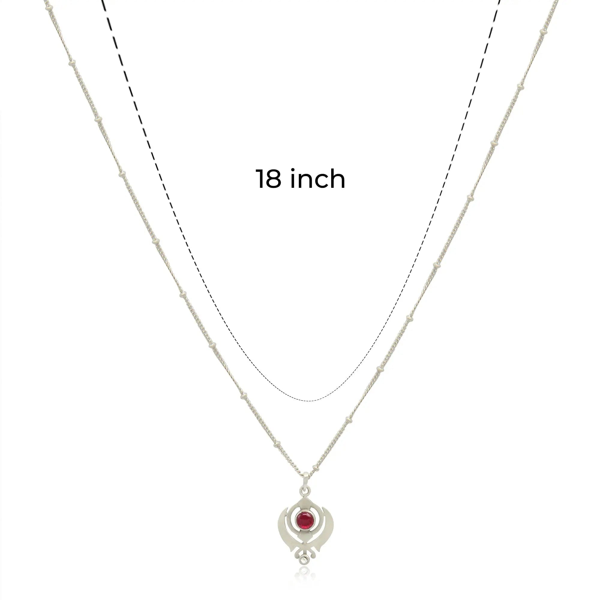 Silver 92.5 Women's Khanda Pendant