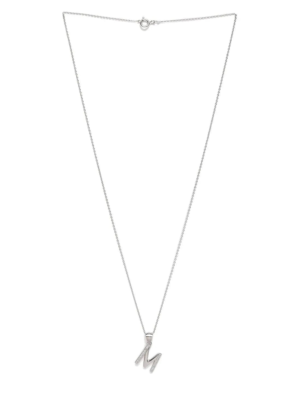 Silver Alphabet Pendants and Chain