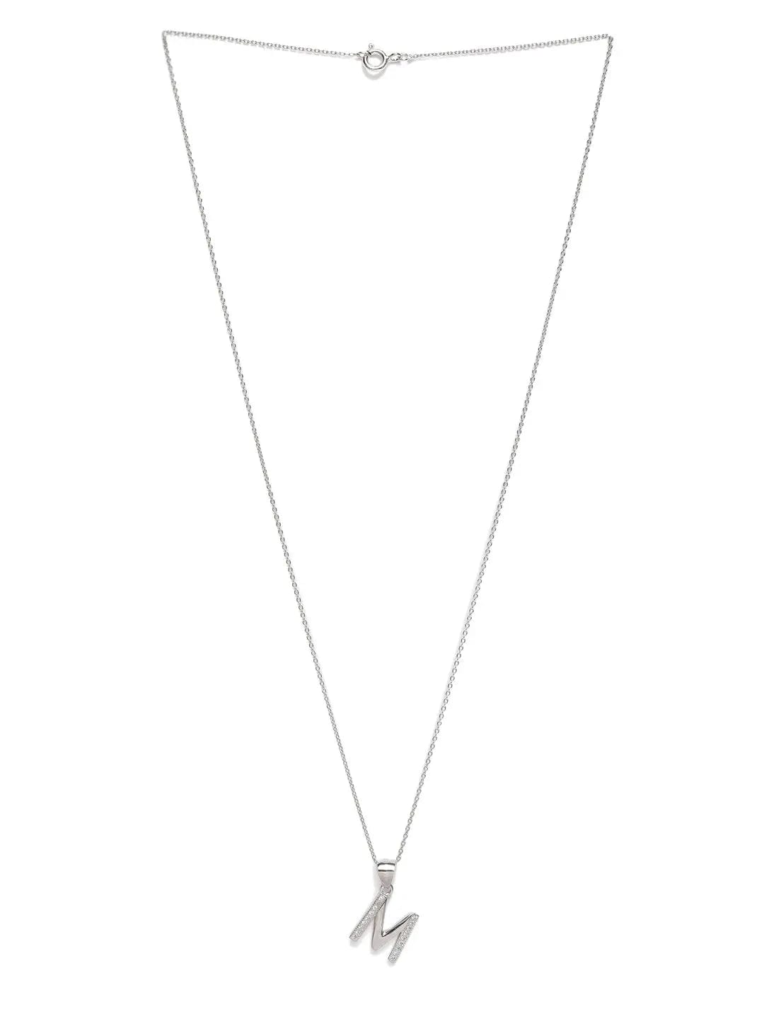 Silver Alphabet Pendants and Chain