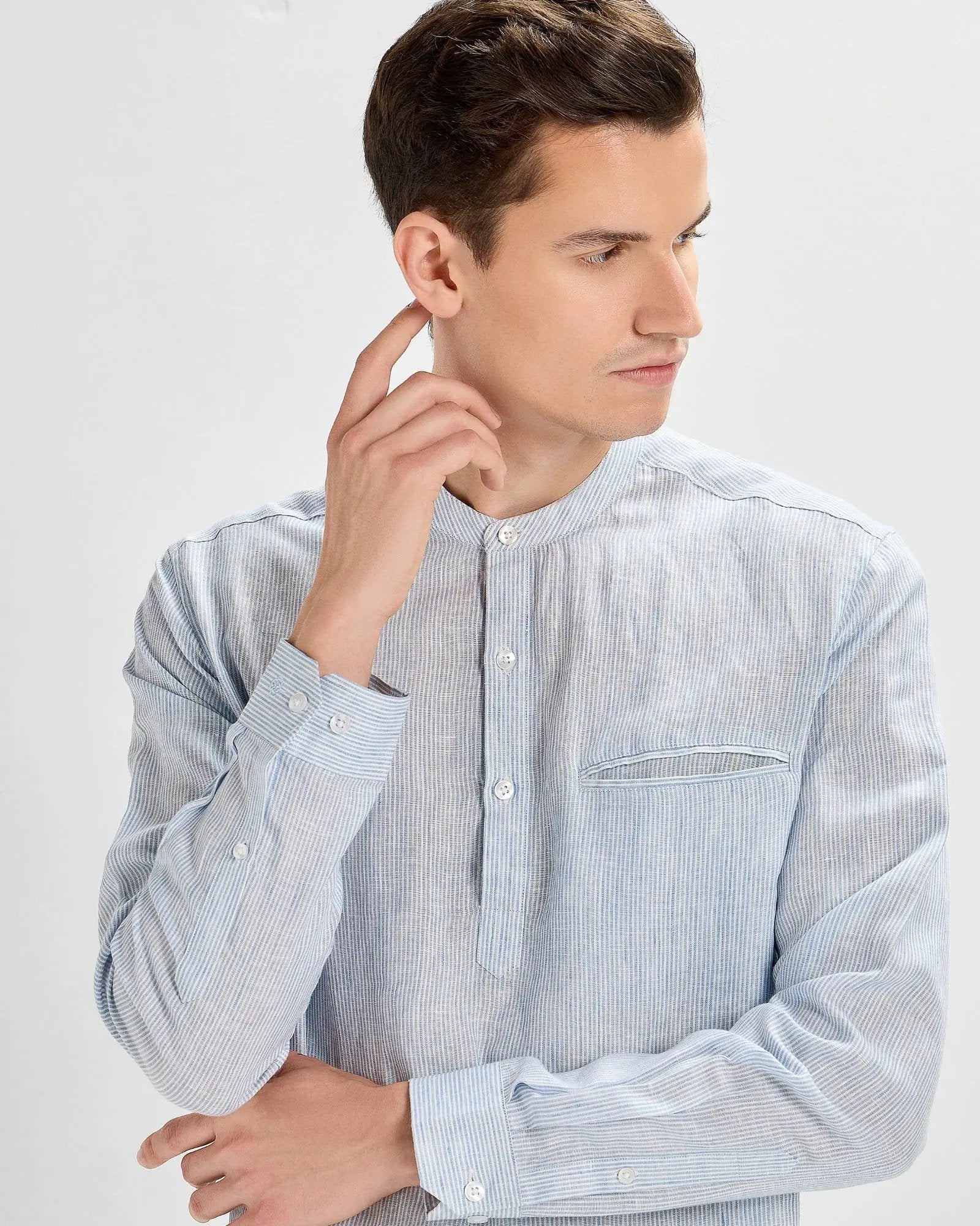 Silver Blue Linen ShirtUnited By Hope