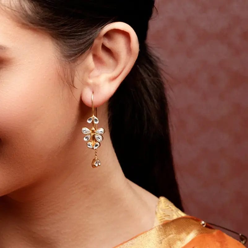 Silver Butterfly Sui Dhaga Earrings