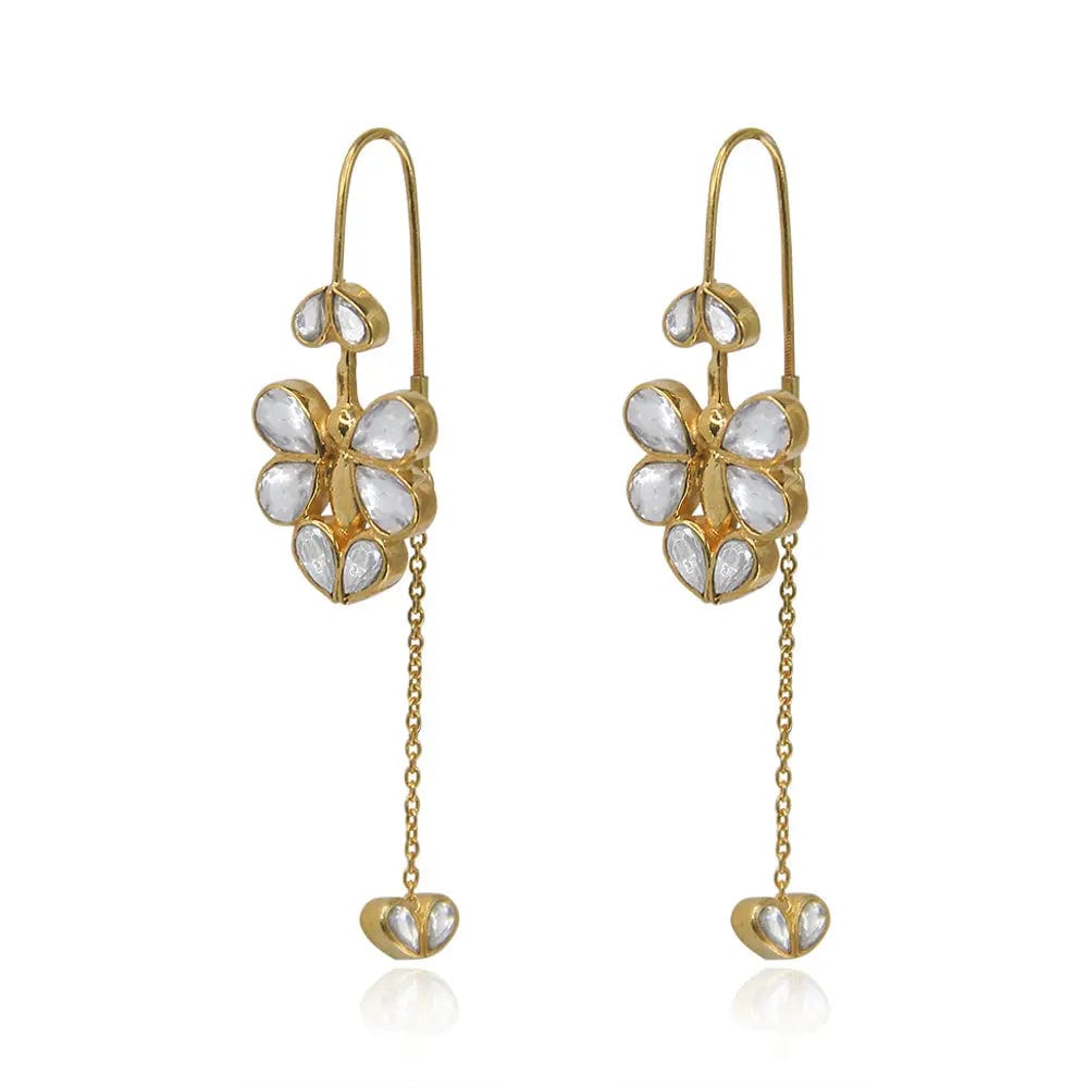 Silver Butterfly Sui Dhaga Earrings