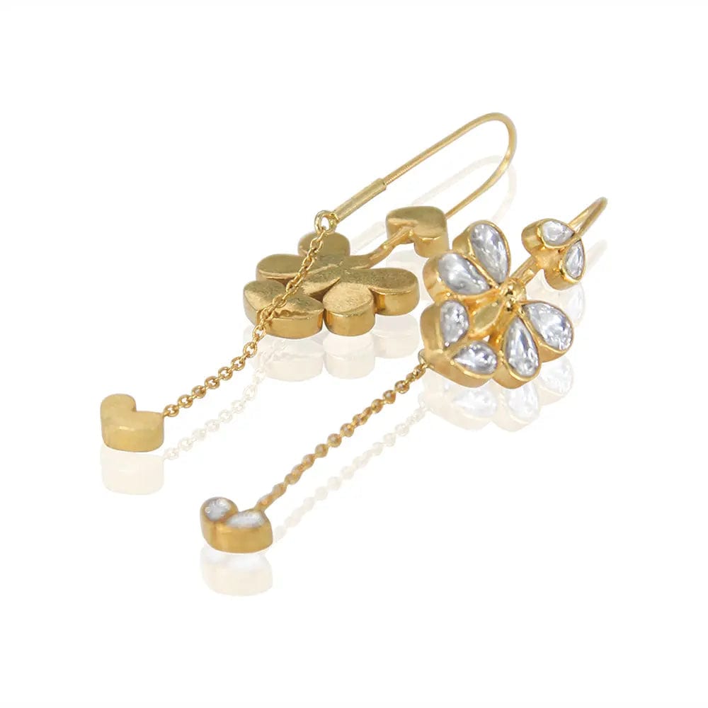 Silver Butterfly Sui Dhaga Earrings